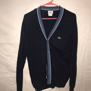 Men’s navy Lacoste cardigan